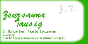zsuzsanna tausig business card